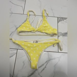 Yellow polka dot Beach Bunny set